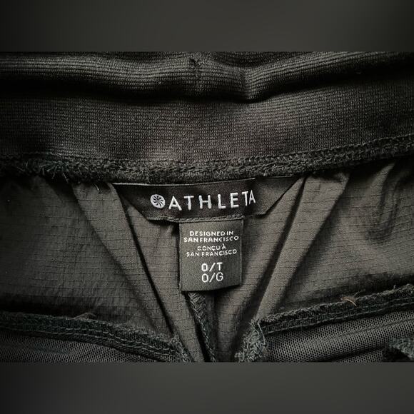 ATHLETA Black Nylon Joggers sz 0 - Picture 4 of 14